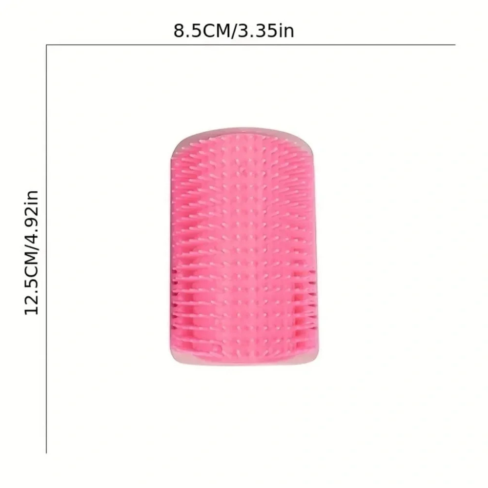 Small Curved Massaging Wall Brush For Cats in Gray New in Packaging
